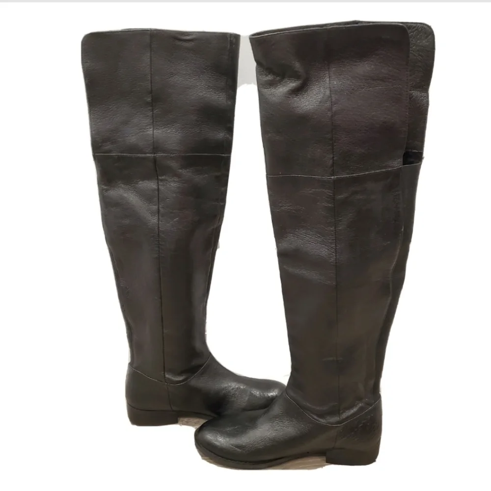 NEW Chinese Laundry Fawn Black Leather Boots